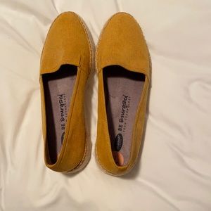 NWT golden yellow espadrilles slip ons